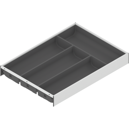 BLUM ZC7S450BS3 AMBIA-LINE wkład na sztućce do szuflady standardowej, do LEGRABOX/MERIVOBOX, tworzywo sztuczne/stal, 4 przegródka na sztućce, dł.=450 mm, szerokość=300 mm BIAŁY MAT