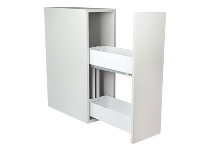 SMARTT KOSZ CARGO DO SZAFKI 25 CICHY DOMYK PEŁNE DNO WYSUW 2 POZIOMY PROWADNICE BIAŁY