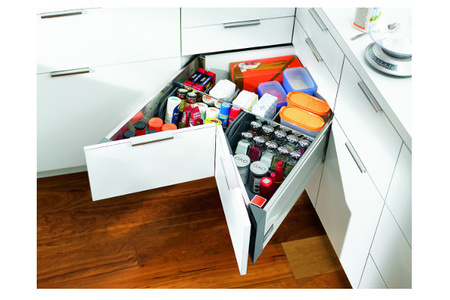 BLUM MD3B0007.22 Korpus SPACE CORNER, tylko elementy drewniane (MDF), długość 1050 mm, Szerokość 1050 mm, wysokość 720 mm