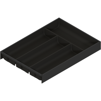 BLUM ZC7S450BS3 AMBIA-LINE  wkład na sztućce do szuflady standardowej, do LEGRABOX/MERIVOBOX, tworzywo sztuczne/stal, 4 przegródka na sztućce, dł.=450 mm, szerokość=300 mm CZARNY MAT