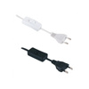 Design Light Przewód 3 m 2 x 0,75 mm2 z wyłącznikiem PC1 i wtyczką EURO, biały
