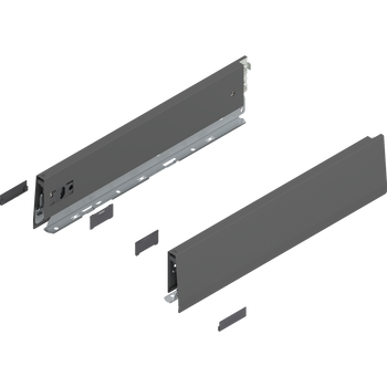 BLUM 470M4002S Bok MERIVOBOX, wysokość M (91 mm), dł.=400 mm, lewy+prawy, ANTRACYT MAT