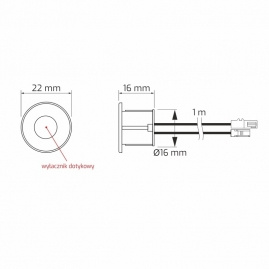 Design Light Wyłącznik/ściemniacz dotykowy do oświetlenia LED 12V DC 36W BIAŁY