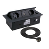 Design Light KOMBI BOX USB A C gniazdo meblowe, kolor czarny