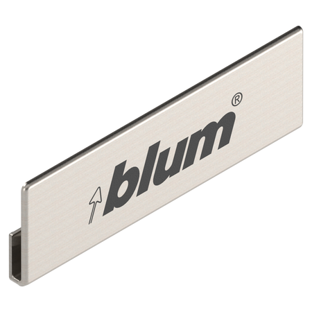 BLUM ABD.1009.BLAB IM1000IN-G Zaślepka AVENTOS HK top / Zaślepka do MERIVOBOX, symetryczna, nadrukowany (blum), INOX