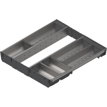BLUM ZSI.50VEI6 ORGA-LINE wkład z pojemnikami (całkowite wypełnienie), do szuflady standardowej TANDEMBOX, dł. NL=500 mm, szer. korpusu KB=500 mm INOX