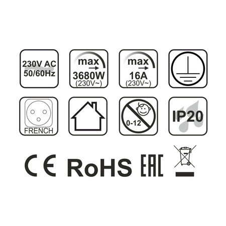 Design Light KOMBI BOX gniazdo meblowe, kolor czarny