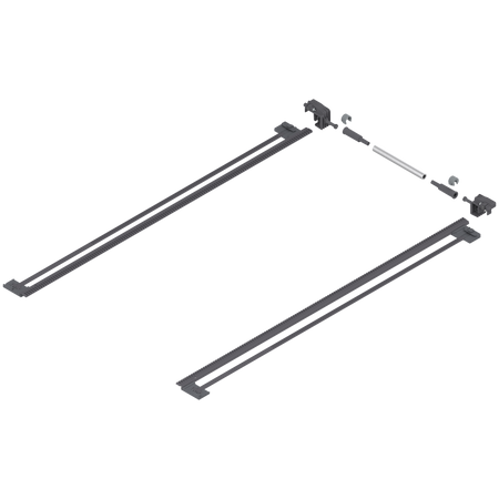 BLUM ZST.650TT TANDEM Stabilizacja boczna, dł.=650 mm, KB=1400 mm, Częściowy wysuw, do przycięcia