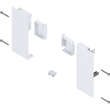 BLUM ZI4.1KS1 Mocowanie frontu MERIVOBOX, do szuflady wewnętrznej, lewe+prawe, JEDWABIŚCIE BIAŁY MAT