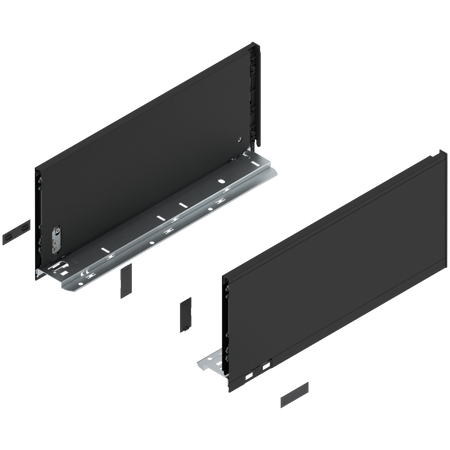 BLUM 770C4002S Bok szuflady LEGRABOX, wysokość C (177 mm), dł.=400 mm, lewy+prawy, do LEGRABOX pure CZARNY CARBON MAT