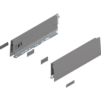 BLUM 470M3002S Bok MERIVOBOX, wysokość M (91 mm), dł.=300 mm, lewy+prawy, SZARY INDIUM MAT