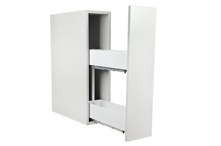 SMARTT KOSZ CARGO DO SZAFKI 20 CICHY DOMYK PEŁNE DNO WYSUW 2 POZIOMY LEWY BIAŁY