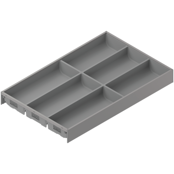 BLUM ZC7S500BS3 AMBIA-LINE  wkład na sztućce do szuflady standardowej, do LEGRABOX/MERIVOBOX, tworzywo sztuczne/stal, 6 przegródka na sztućce, dł.=500 mm, szerokość=300 mm SZARY INDIUM MAT
