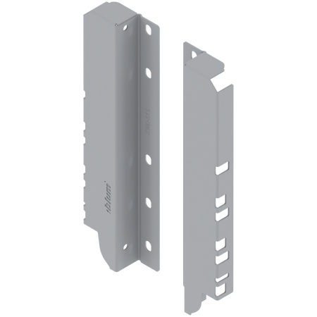 BLUM Z30D000SL HO-RW MP R906 Uchwyt drewnianej ścianki tylnej TANDEMBOX, wys. D (224 mm), do Szuflada wewnętrzna wysoka, prawy+lewy SZARY