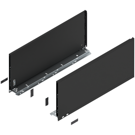 BLUM 770F5502S Bok szuflady LEGRABOX, wysokość F (241 mm), dł.=550 mm, lewy+prawy, do LEGRABOX pure CZARNY CARBON MAT