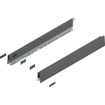BLUM 470N5502S Bok MERIVOBOX, wysokość N (68.5 mm), dł.=550 mm, lewy+prawy, ANTRACYT MAT