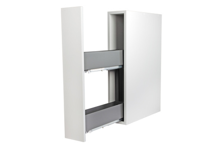 SMARTT KOSZ CARGO DO SZAFKI 15 CICHY DOMYK PEŁNE DNO WYSUW 2 POZIOMY PROWADNICE BLUM PRAWY ANTRACYT