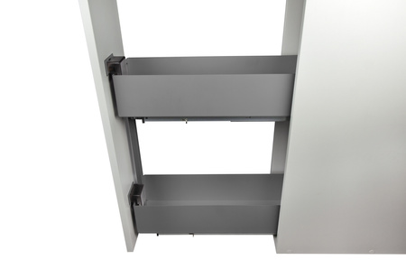 SMARTT KOSZ CARGO DO SZAFKI 20 CICHY DOMYK PEŁNE DNO WYSUW 2 POZIOMY  PRAWY ANTRACYT