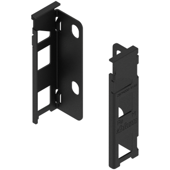 BLUM ZB7M000S Uchwyt drewnianej ścianki tylnej LEGRABOX, wys. M (106 mm), prawy+lewy CZARNY CARBON MAT