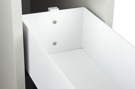 SMARTT KOSZ CARGO DO SZAFKI 20 CICHY DOMYK PEŁNE DNO WYSUW 2 POZIOMY LEWY BIAŁY