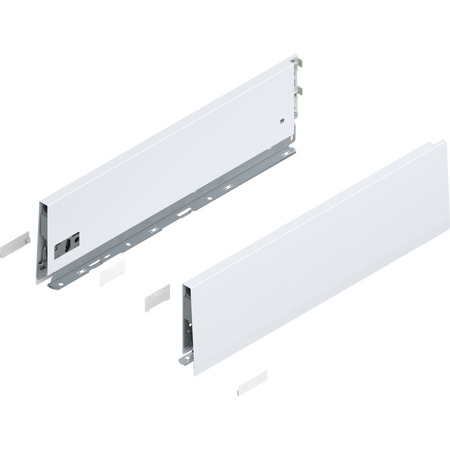 BLUM 470K4502S Bok MERIVOBOX, wysokość K (129 mm), dł.=450 mm, lewy+prawy BIAŁY MAT