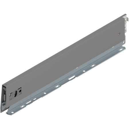 BLUM 470M4502S Bok MERIVOBOX, wysokość M (91 mm), dł.=450 mm, lewy, SZARY INDIUM MAT