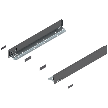 BLUM LEGRABOX 770N5002 Bok szuflady LEGRABOX, wysokość N (66.5 mm), dł.=500 mm, lewy/prawy, do LEGRABOX pure ANTRACYT MAT