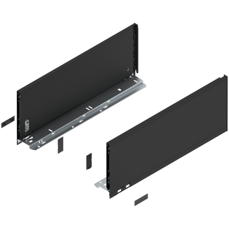 BLUM 770C4502S Bok szuflady LEGRABOX, wysokość C (177 mm), dł.=450 mm, lewy+prawy, do LEGRABOX pure CZARNY CARBON MAT