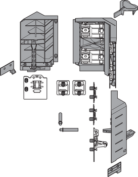BLUM Z33C00E0A6 SYNCROMOTION Zestaw, Wysokość C BIAŁY