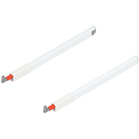 BLUM ZRG.337RSI Reling podłużny TANDEMBOX (górny), do szuflady z wysokim frontem, dł.=400 mm, lewy+prawy, do TANDEMBOX antaro BIAŁY