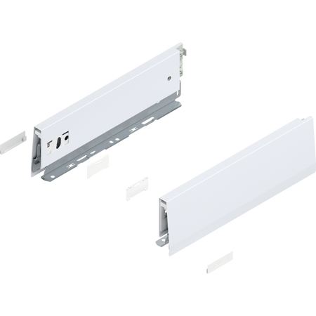 BLUM 470M3002S Bok MERIVOBOX, wysokość M (91 mm), dł.=300 mm, lewy+prawy, JEDWABIŚCIE BIAŁY MAT