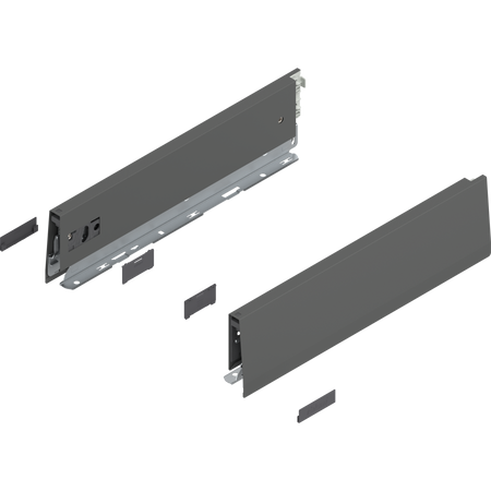 BLUM 470M3502S Bok MERIVOBOX, wysokość M (91 mm), dł.=350 mm, lewy+prawy, ANTRACYT MAT