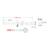 Design Light Taśma COB 480 LED/m IP20 12,8W/m, barwa: biały zimny
