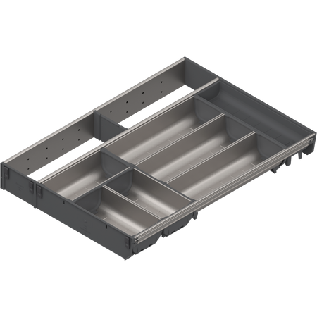 BLUM ZSI.550KI4 ORGA-LINE wkład kombi (częściowe wypełnienie), do szuflady standardowej TANDEMBOX, dł. NL=550 mm, szer. korpusu KB=1000 mm, szer.=377 mm INOX