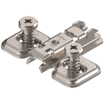 BLUM 173L8300 CLIP prowadnik, krzyżakowy, 0 mm, Stal, na zamont. EURO wkręty, RW: otwór podłużny