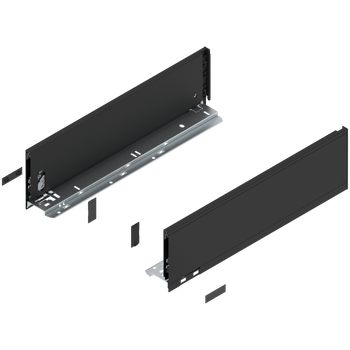 BLUM 770K4502S  Bok szuflady LEGRABOX, wysokość K (128.5 mm), dł.=450 mm, lewy+prawy, do LEGRABOX pure CZARNY CARBON MAT