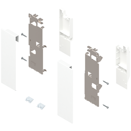 BLUM ZI7.3CS0 Mocowanie frontu LEGRABOX, wys. C, do szuflady wewnętrznej z relingiem, lewe+prawe, do LEGRABOX pure BIAŁY MAT