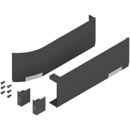 BLUM 23.8000 Zestaw zaślepek AVENTOS HF/HS/HL top (włącznie z włącznik do nawiercania, kompl.), gładki, prawy+lewy, do SERVO-DRIVE SZARY