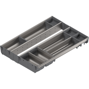 BLUM ZSI.45VEI7 ORGA-LINE wkład z pojemnikami (całkowite wypełnienie), do szuflady standardowej TANDEMBOX, dł. NL=550 mm, szer. korpusu KB=450 mm INOX