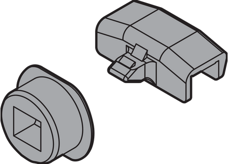 BLUM ZI7.0M07 Zabierak do szuflady wewnętrznej, do LEGRABOX / MERIVOBOX BIAŁY MAT