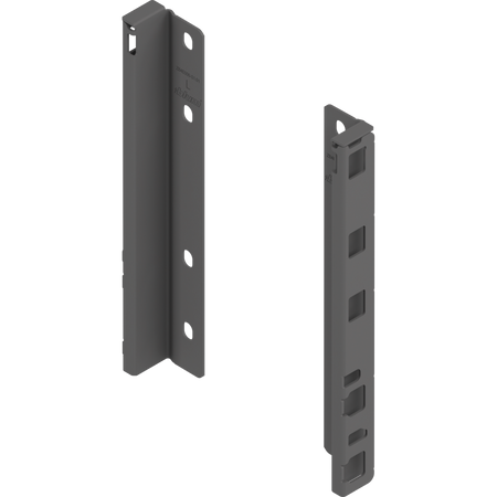 BLUM ZB4E000S Uchwyt drewnianej ścianki tylnej MERIVOBOX, wys. E (209 mm), prawy+lewy, ANTRACYT MAT