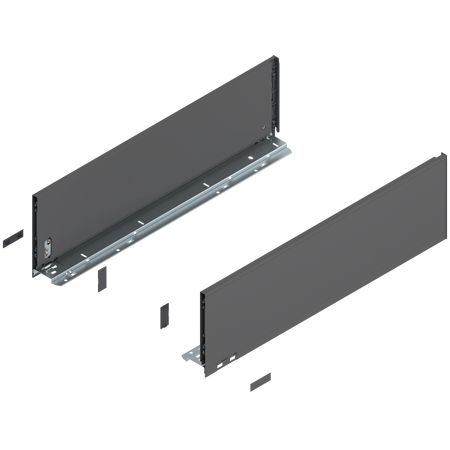 BLUM 770C6002S Bok szuflady LEGRABOX, wysokość C (177 mm), dł.=600 mm, lewy+prawy, do LEGRABOX pure ANTRACYT MAT