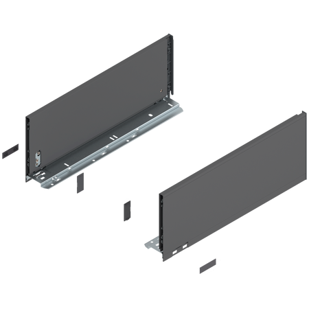 BLUM 770C4502S Bok szuflady LEGRABOX, wysokość C (177 mm), dł.=450 mm, lewy+prawy, do LEGRABOX pure ANTRACYT MAT