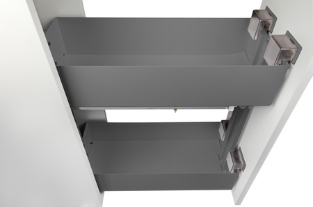 SMARTT KOSZ CARGO DO SZAFKI 25 CICHY DOMYK PEŁNE DNO WYSUW 2 POZIOMY ANTRACYT