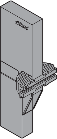 BLUM Z40L0002 ORGA-LINE uchwyt listwy poprzecznej, do szuflady z wysokim frontem TANDEMBOX intivo, prawy, lewy CIEMNOSZARY