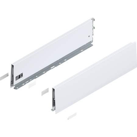 BLUM 470K5002S Bok MERIVOBOX, wysokość K (129 mm), dł.=500 mm, lewy+prawy, JEDWABIŚCIE BIAŁY MAT