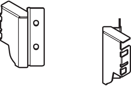BLUM Z30M000S.45ECK-RW MP SEIW Uchwyt drewnianej ścianki tylnej TANDEMBOX, wys. M (96,5 mm), do SPACE CORNER, prawy+lewy BIAŁY