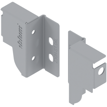BLUM Z30N000S.04HO-RW MP R906 Uchwyt drewnianej ścianki tylnej TANDEMBOX, wys. N (81,5 mm), prawy+lewy SZARY