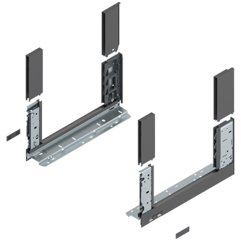 BLUM 780C3502S Bok szuflady LEGRABOX, wysokość C (177 mm), dł.=350 mm, lewy+prawy, do LEGRABOX free ANTRACYT MAT