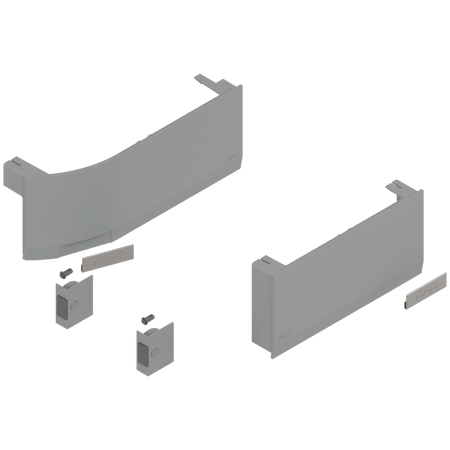 BLUM 23K8000 Front uchylny AVENTOS HK top, zestaw zaślepek (włącznie z Włącznik wpuszczany, w kpl.), lewa/prawa, do SERVO-DRIVE JASNOSZARY